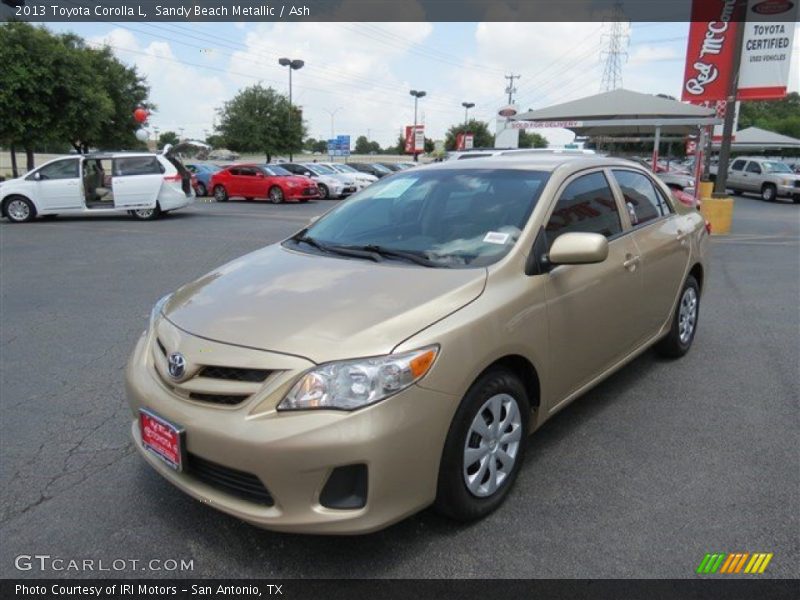 Sandy Beach Metallic / Ash 2013 Toyota Corolla L