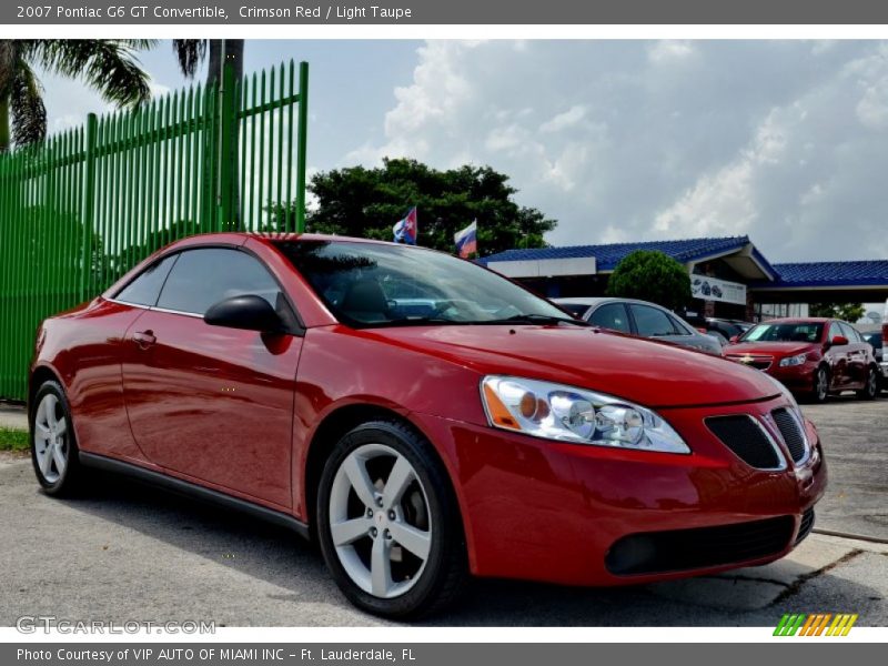 Crimson Red / Light Taupe 2007 Pontiac G6 GT Convertible