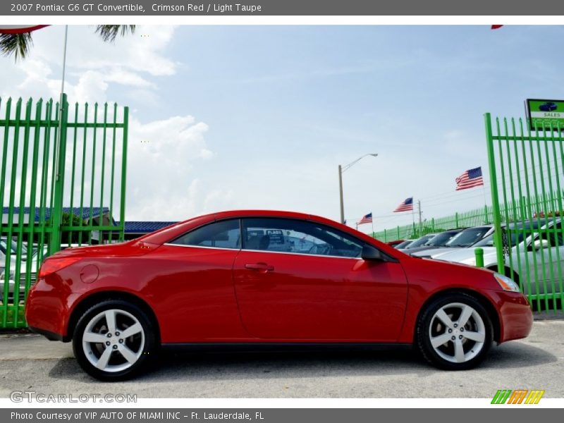 Crimson Red / Light Taupe 2007 Pontiac G6 GT Convertible