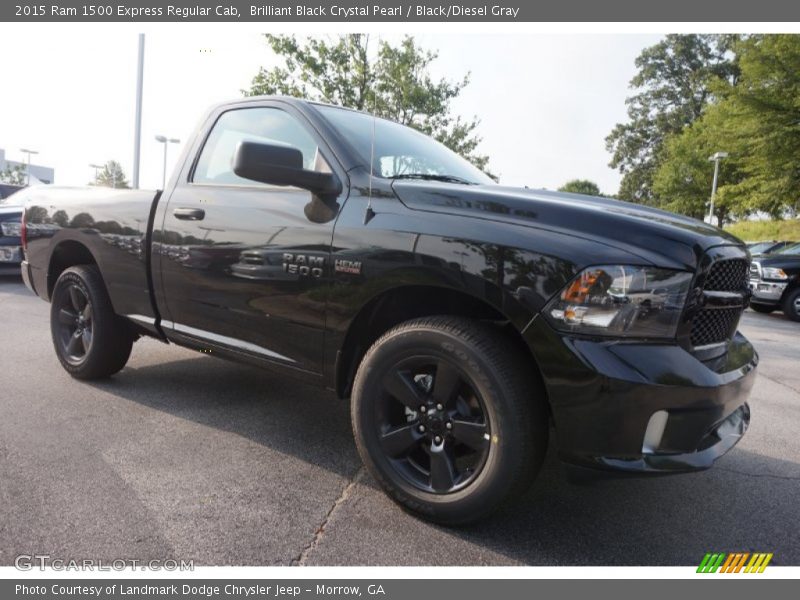 Brilliant Black Crystal Pearl / Black/Diesel Gray 2015 Ram 1500 Express Regular Cab