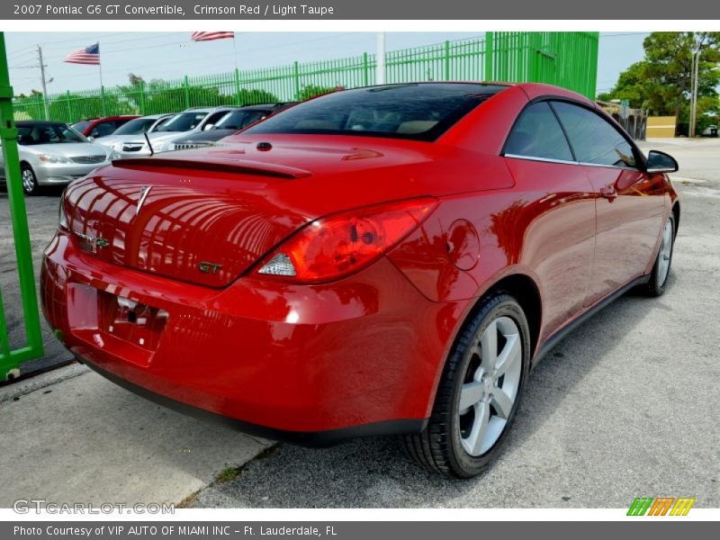 Crimson Red / Light Taupe 2007 Pontiac G6 GT Convertible