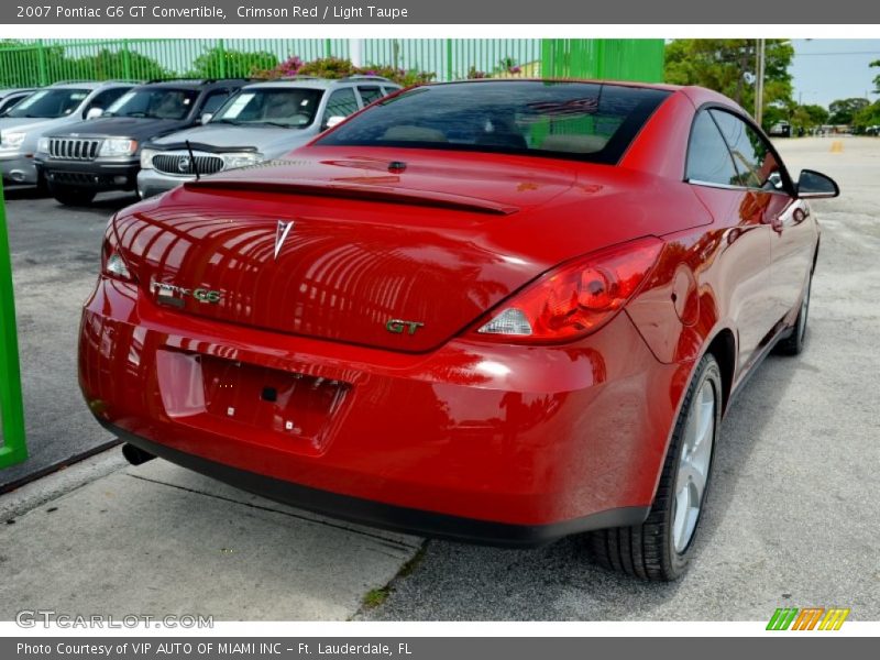 Crimson Red / Light Taupe 2007 Pontiac G6 GT Convertible