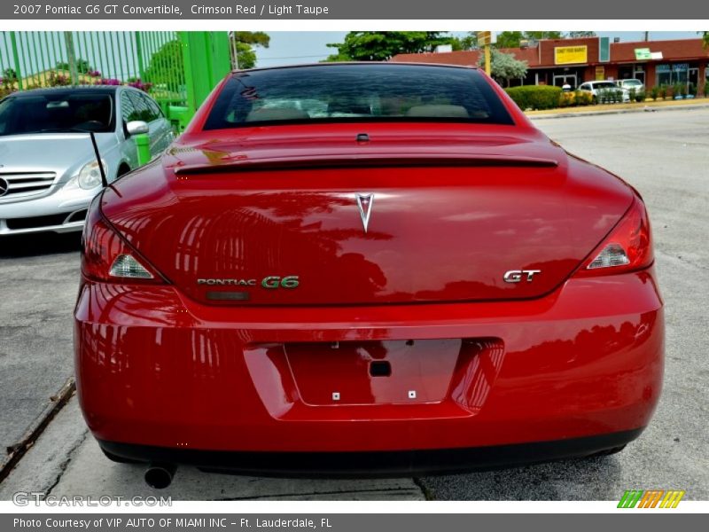 Crimson Red / Light Taupe 2007 Pontiac G6 GT Convertible