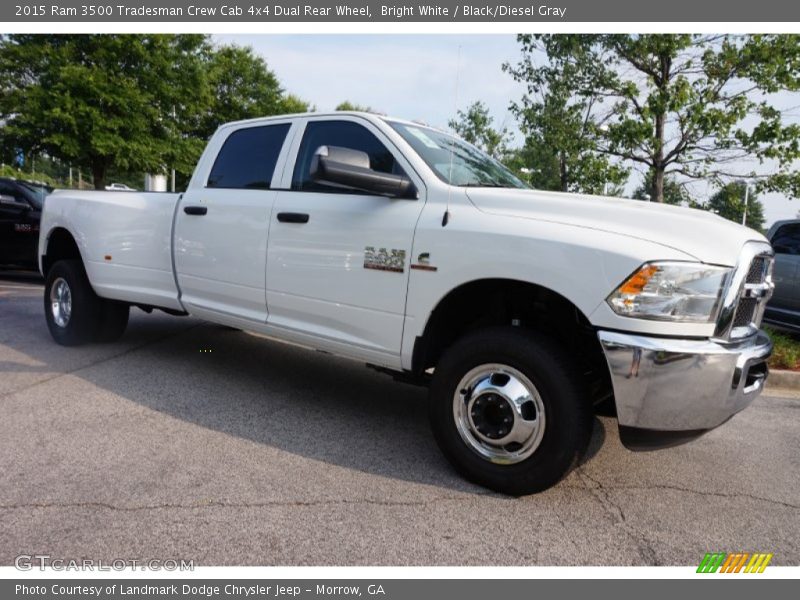 Bright White / Black/Diesel Gray 2015 Ram 3500 Tradesman Crew Cab 4x4 Dual Rear Wheel