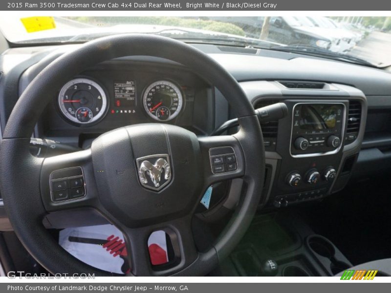 Bright White / Black/Diesel Gray 2015 Ram 3500 Tradesman Crew Cab 4x4 Dual Rear Wheel