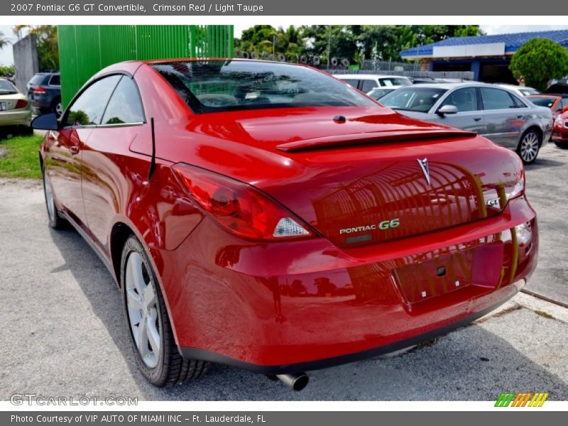 Crimson Red / Light Taupe 2007 Pontiac G6 GT Convertible