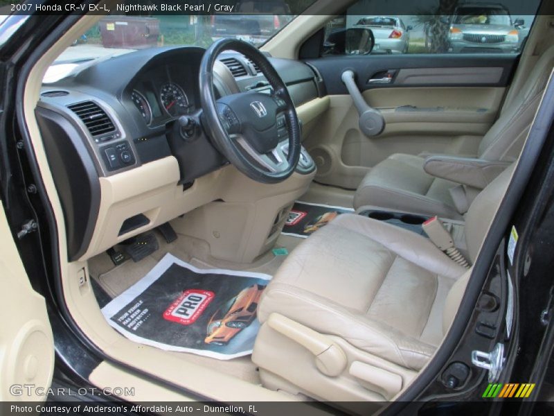 Nighthawk Black Pearl / Gray 2007 Honda CR-V EX-L