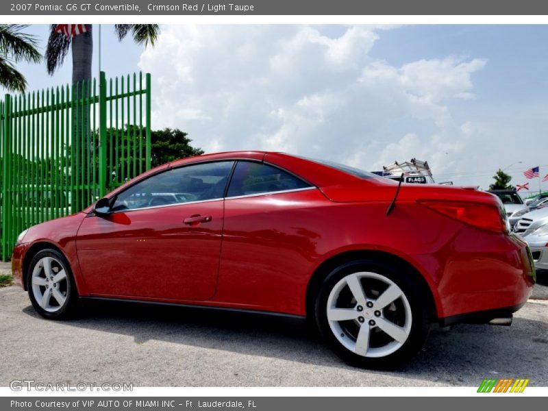 Crimson Red / Light Taupe 2007 Pontiac G6 GT Convertible