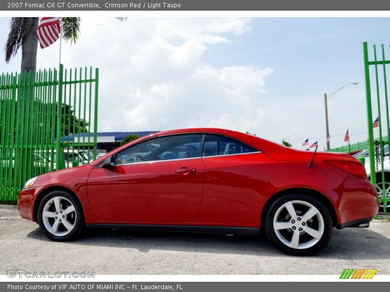 Crimson Red / Light Taupe 2007 Pontiac G6 GT Convertible
