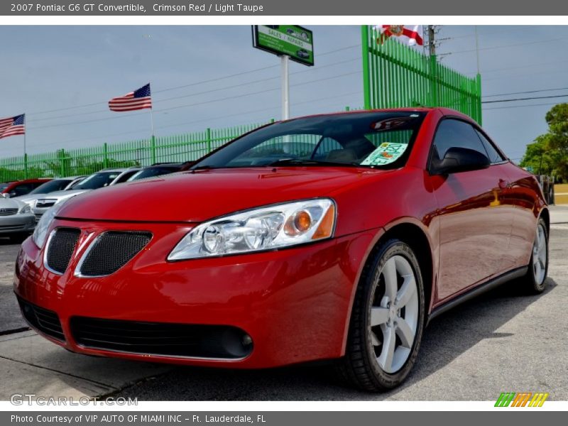 Crimson Red / Light Taupe 2007 Pontiac G6 GT Convertible