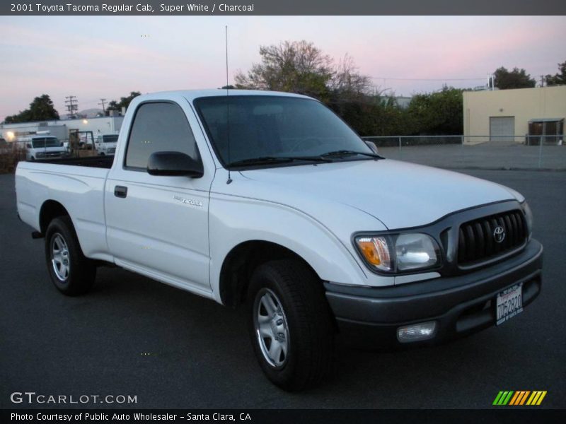 Super White / Charcoal 2001 Toyota Tacoma Regular Cab