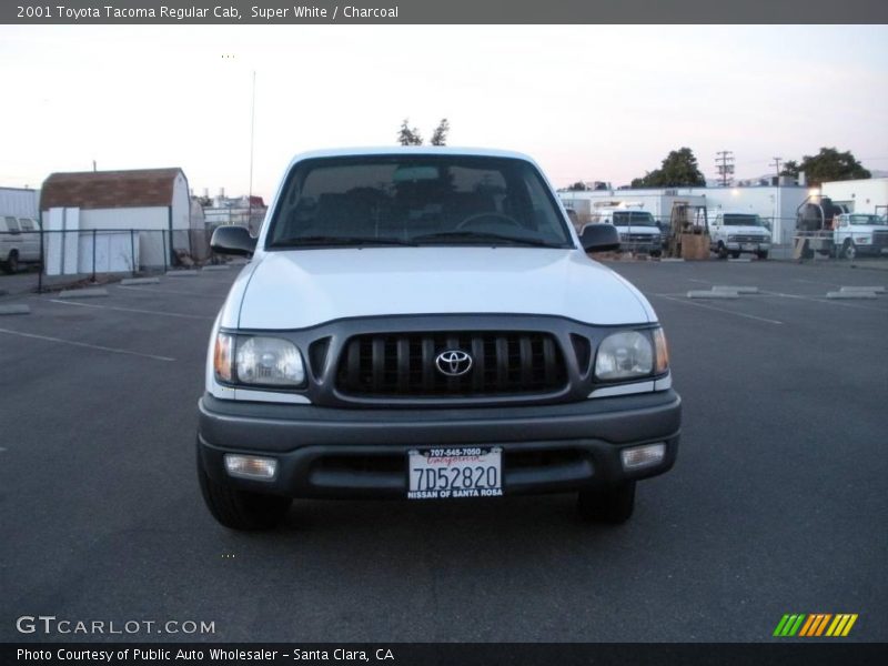 Super White / Charcoal 2001 Toyota Tacoma Regular Cab