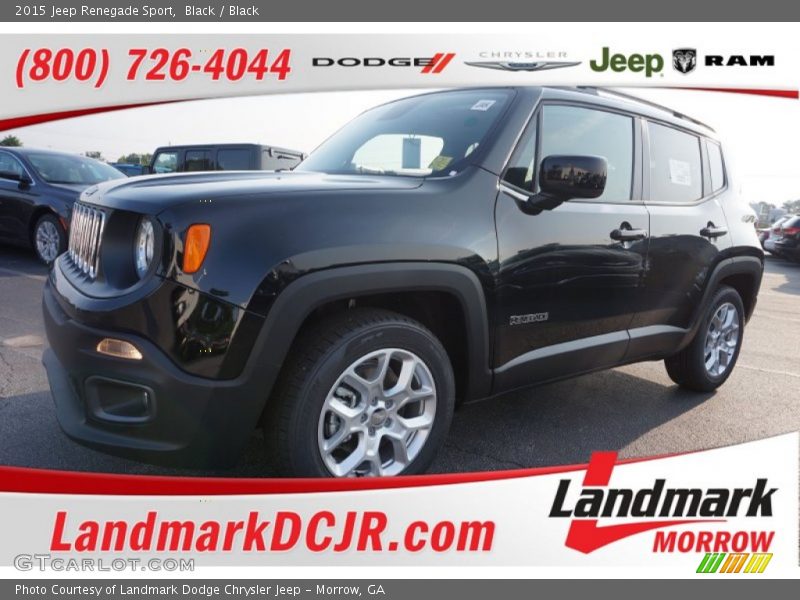 Black / Black 2015 Jeep Renegade Sport