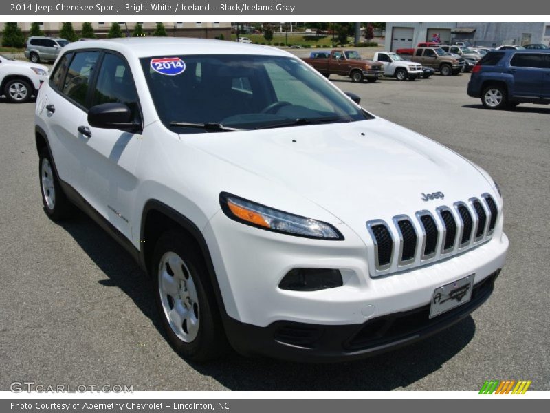 Bright White / Iceland - Black/Iceland Gray 2014 Jeep Cherokee Sport