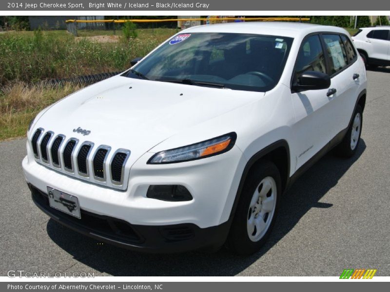 Bright White / Iceland - Black/Iceland Gray 2014 Jeep Cherokee Sport