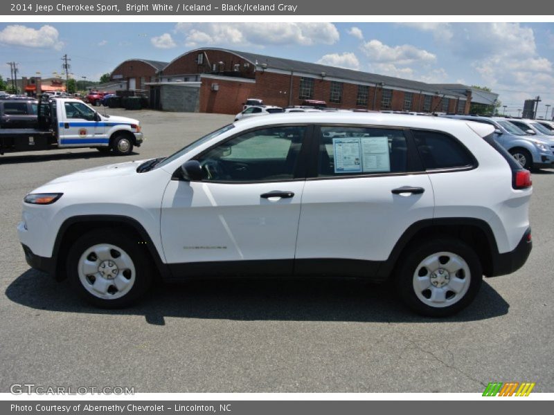 Bright White / Iceland - Black/Iceland Gray 2014 Jeep Cherokee Sport