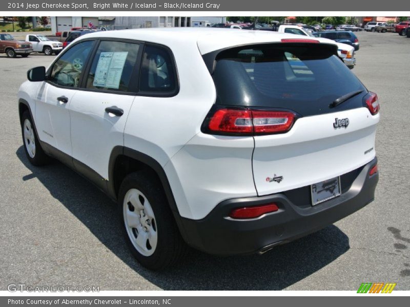 Bright White / Iceland - Black/Iceland Gray 2014 Jeep Cherokee Sport