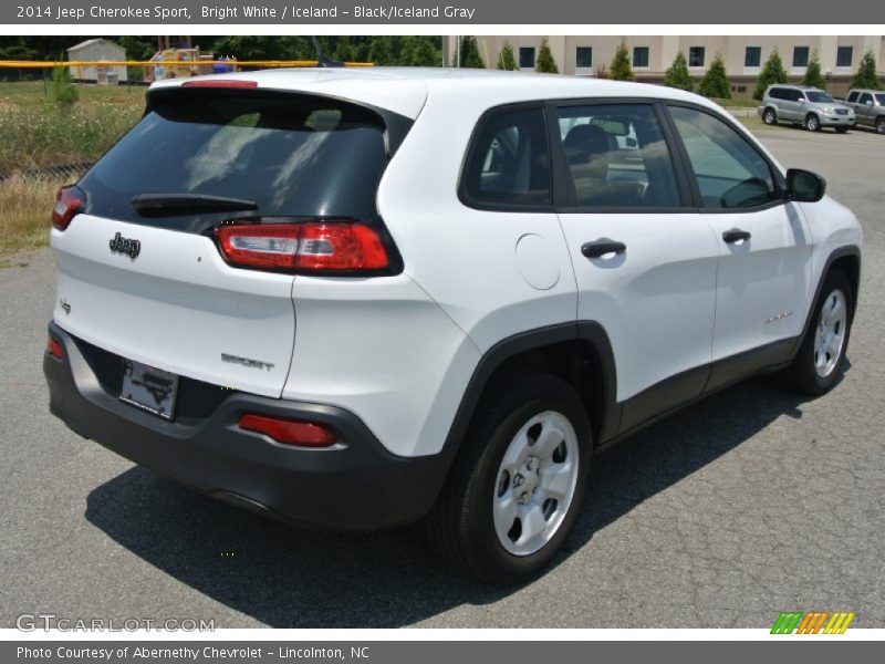 Bright White / Iceland - Black/Iceland Gray 2014 Jeep Cherokee Sport