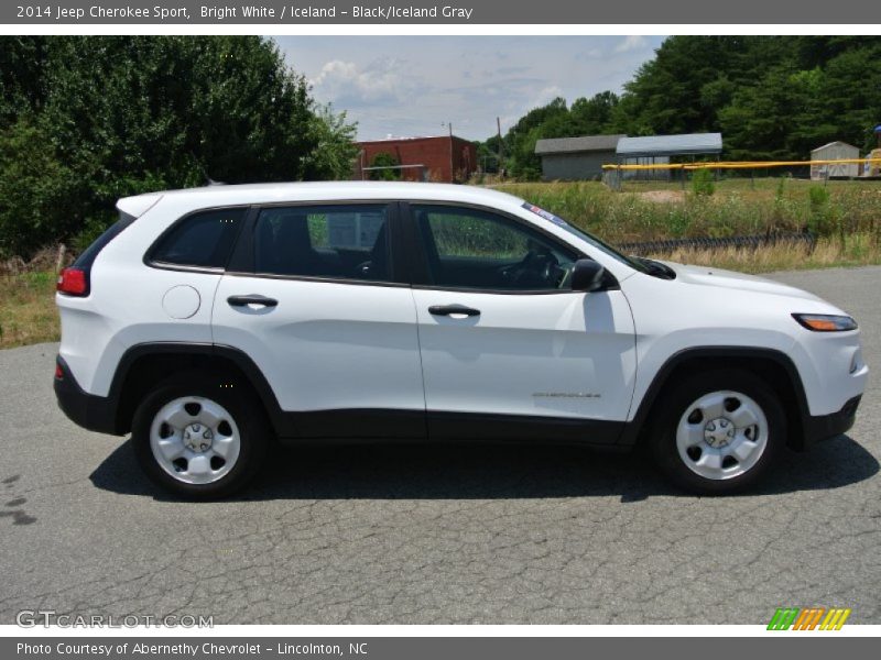 Bright White / Iceland - Black/Iceland Gray 2014 Jeep Cherokee Sport