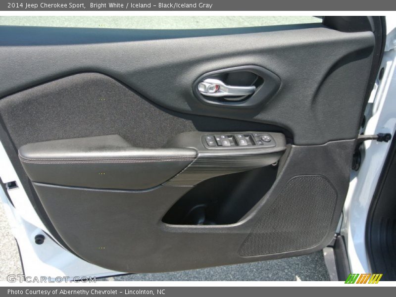 Bright White / Iceland - Black/Iceland Gray 2014 Jeep Cherokee Sport