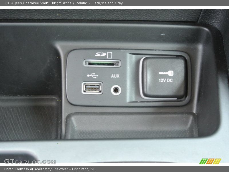 Bright White / Iceland - Black/Iceland Gray 2014 Jeep Cherokee Sport