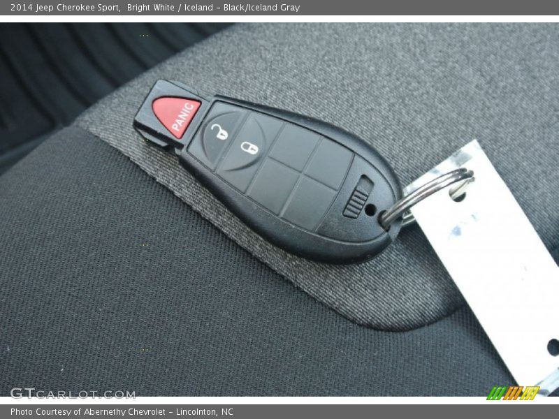 Bright White / Iceland - Black/Iceland Gray 2014 Jeep Cherokee Sport