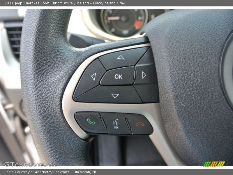 Bright White / Iceland - Black/Iceland Gray 2014 Jeep Cherokee Sport