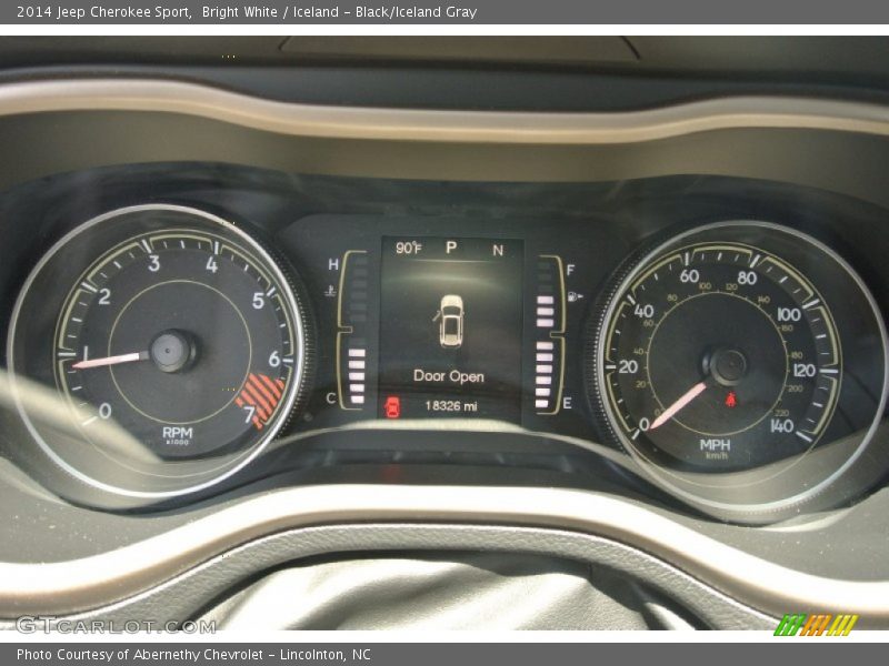Bright White / Iceland - Black/Iceland Gray 2014 Jeep Cherokee Sport