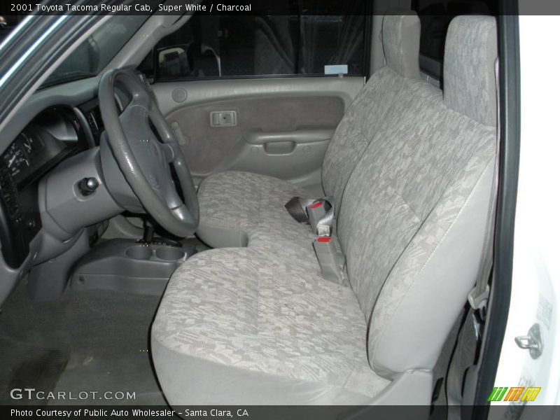 Super White / Charcoal 2001 Toyota Tacoma Regular Cab