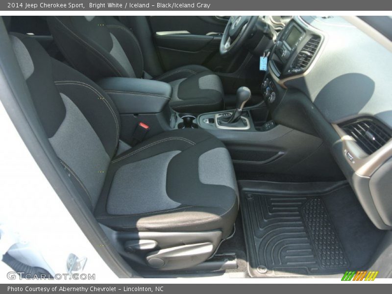 Bright White / Iceland - Black/Iceland Gray 2014 Jeep Cherokee Sport