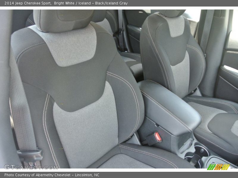 Bright White / Iceland - Black/Iceland Gray 2014 Jeep Cherokee Sport