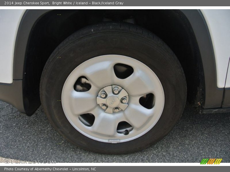 Bright White / Iceland - Black/Iceland Gray 2014 Jeep Cherokee Sport