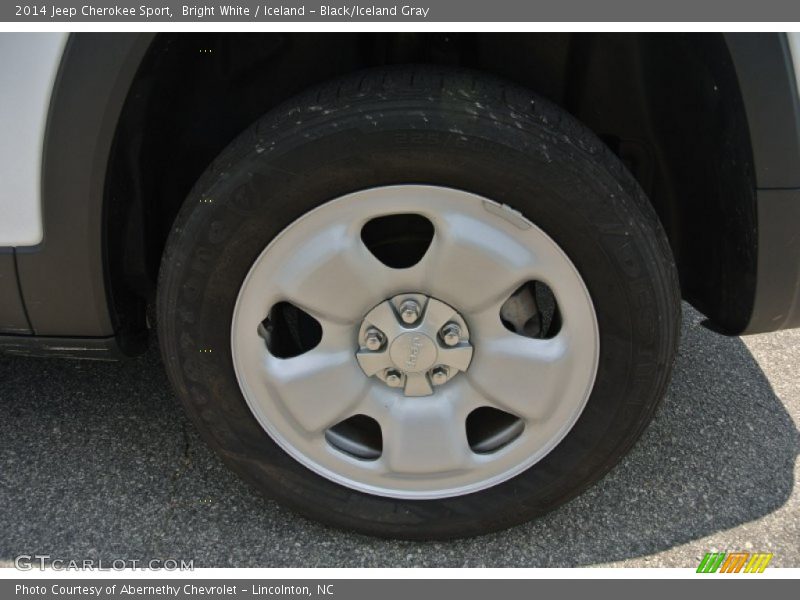 Bright White / Iceland - Black/Iceland Gray 2014 Jeep Cherokee Sport