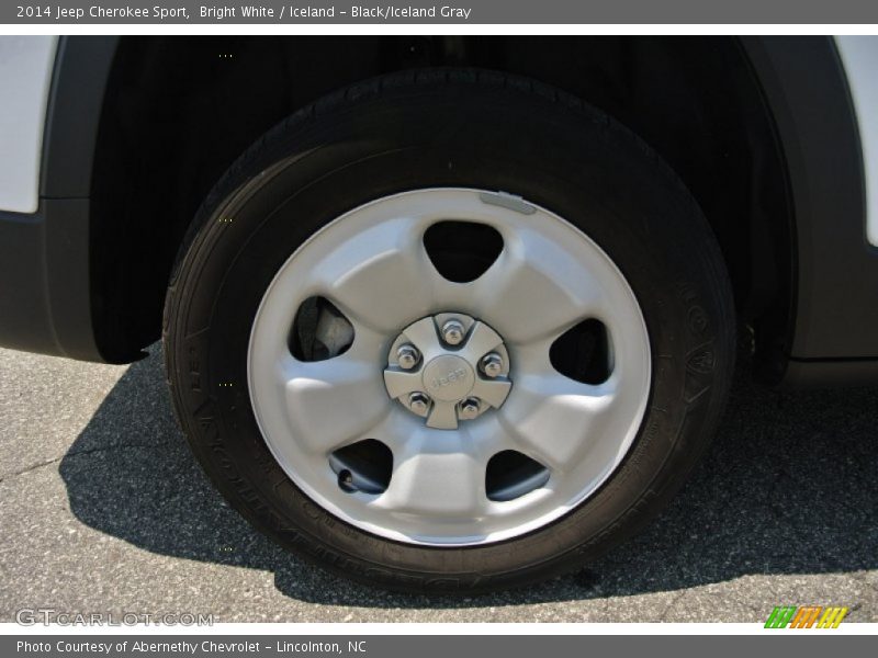 Bright White / Iceland - Black/Iceland Gray 2014 Jeep Cherokee Sport