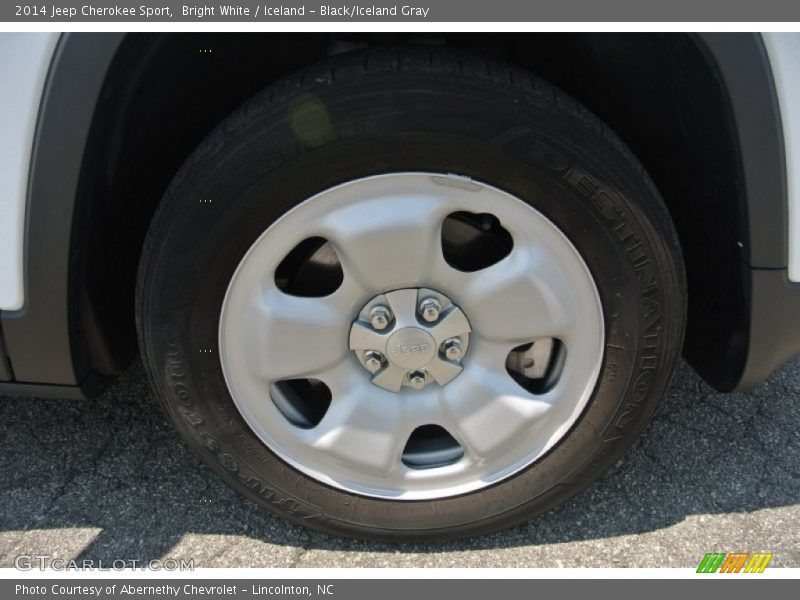 Bright White / Iceland - Black/Iceland Gray 2014 Jeep Cherokee Sport
