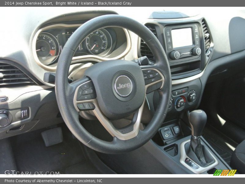 Bright White / Iceland - Black/Iceland Gray 2014 Jeep Cherokee Sport