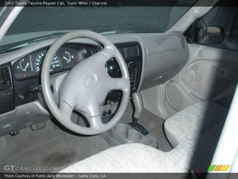 Super White / Charcoal 2001 Toyota Tacoma Regular Cab