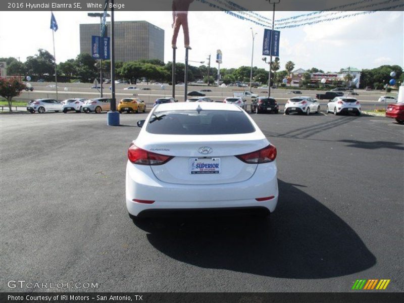 White / Beige 2016 Hyundai Elantra SE