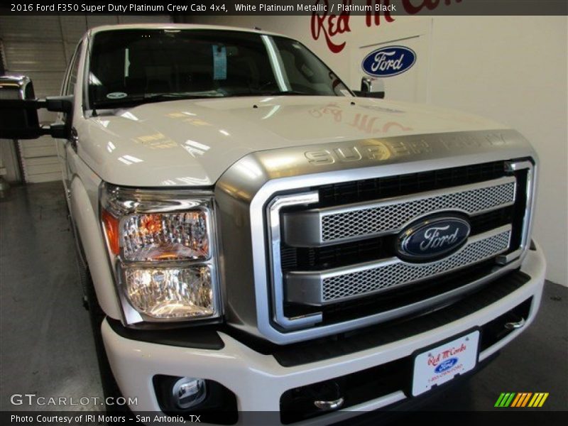 White Platinum Metallic / Platinum Black 2016 Ford F350 Super Duty Platinum Crew Cab 4x4