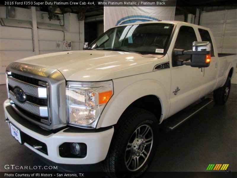 White Platinum Metallic / Platinum Black 2016 Ford F350 Super Duty Platinum Crew Cab 4x4