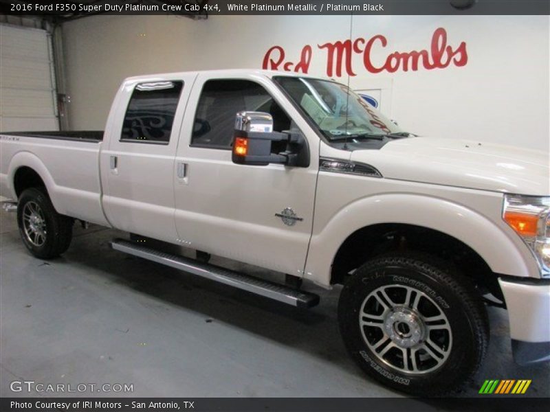 White Platinum Metallic / Platinum Black 2016 Ford F350 Super Duty Platinum Crew Cab 4x4