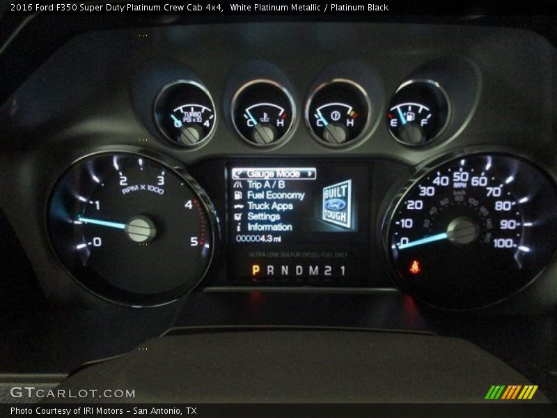  2016 F350 Super Duty Platinum Crew Cab 4x4 Platinum Crew Cab 4x4 Gauges