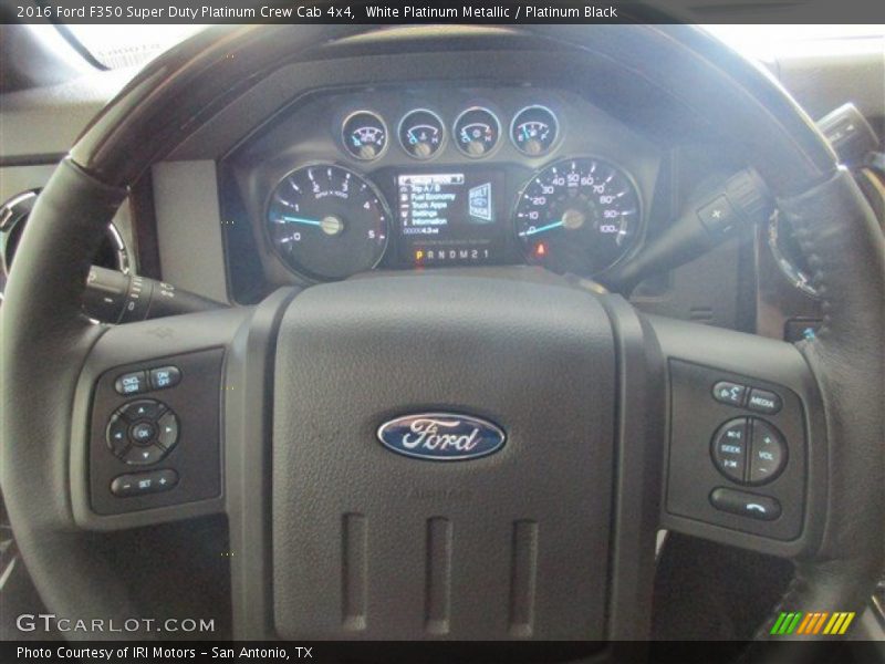 White Platinum Metallic / Platinum Black 2016 Ford F350 Super Duty Platinum Crew Cab 4x4
