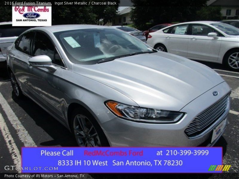 Ingot Silver Metallic / Charcoal Black 2016 Ford Fusion Titanium