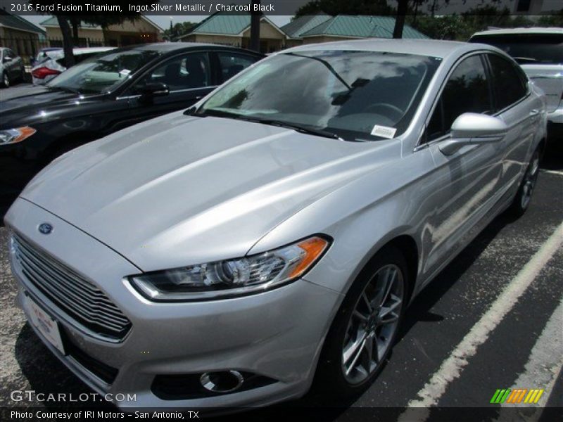 Ingot Silver Metallic / Charcoal Black 2016 Ford Fusion Titanium