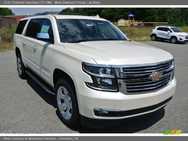 White Diamond Tricoat / Jet Black 2015 Chevrolet Suburban LTZ 4WD