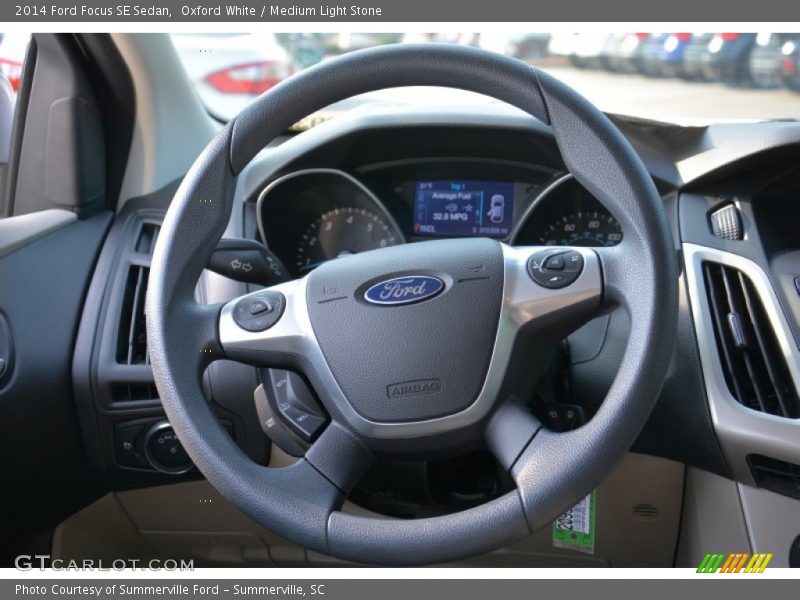 Oxford White / Medium Light Stone 2014 Ford Focus SE Sedan