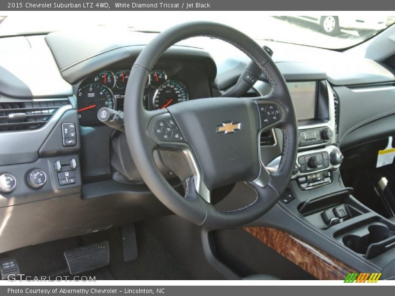 White Diamond Tricoat / Jet Black 2015 Chevrolet Suburban LTZ 4WD