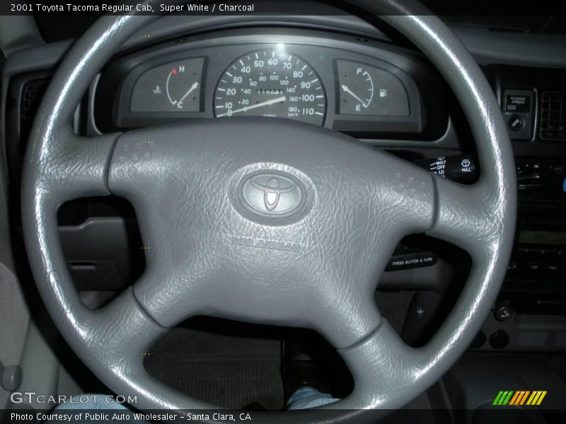 Super White / Charcoal 2001 Toyota Tacoma Regular Cab