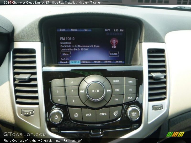 Blue Ray Metallic / Medium Titanium 2016 Chevrolet Cruze Limited LT